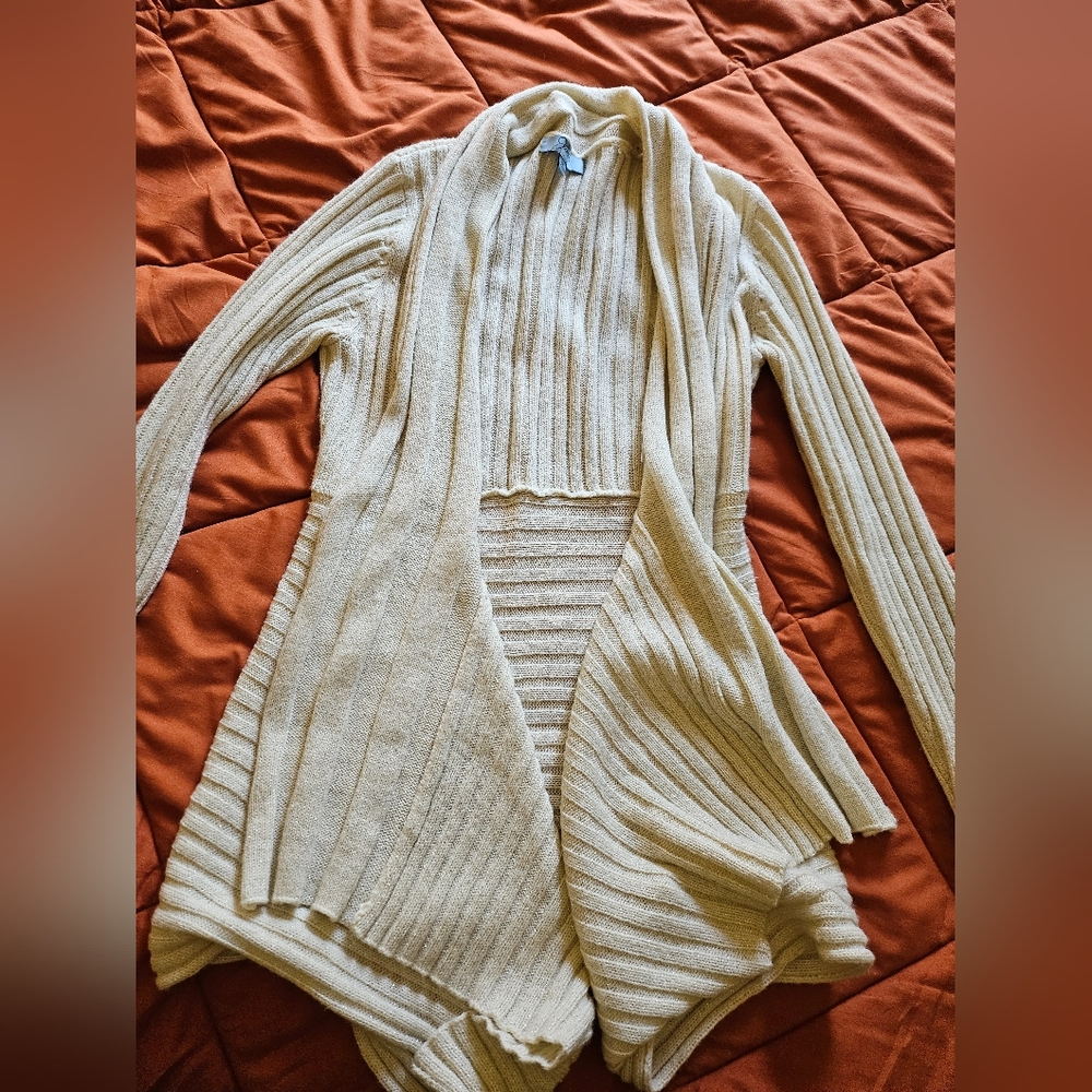 Jessica Cream Ribbed Women's Cardigan